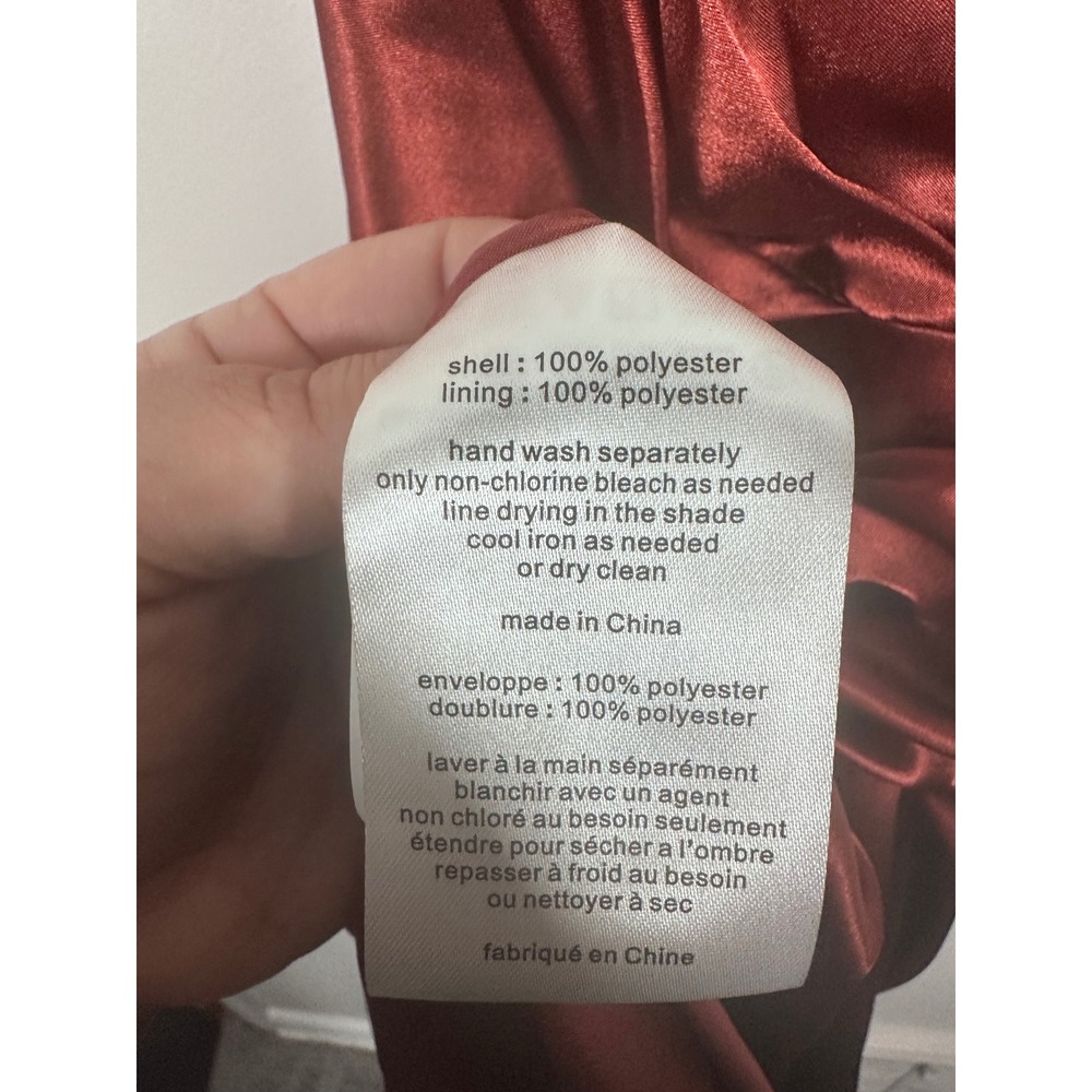 Galina Signature Charmeuse Halter Maxi Dress Women 12 Cinnamon Formal GS290122 - Picture 10 of 11